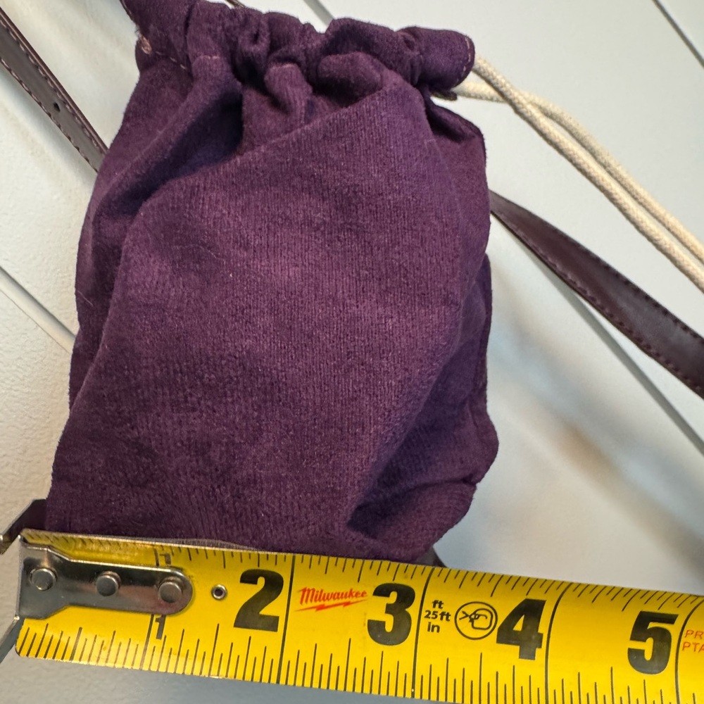 NWOT Elegant Purple Suede Women's Bag - Picture 13 of 15